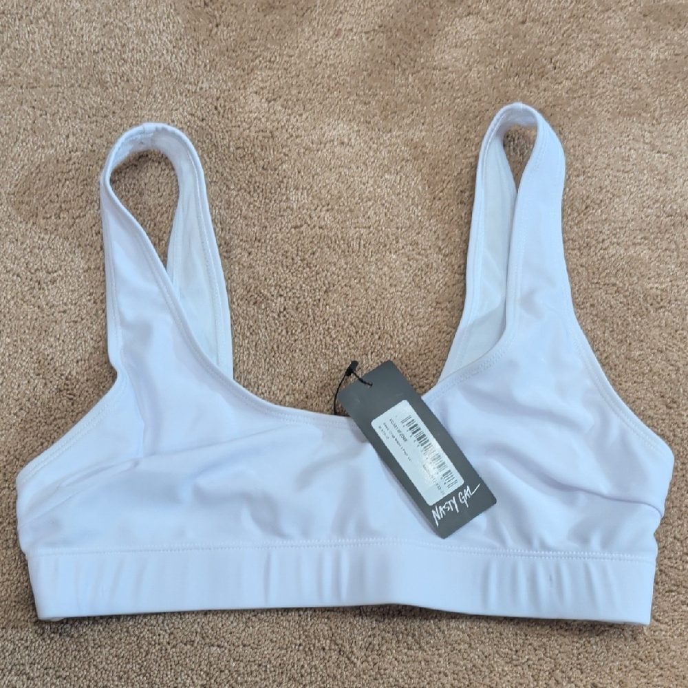 Nasty Gal White Bikini Top